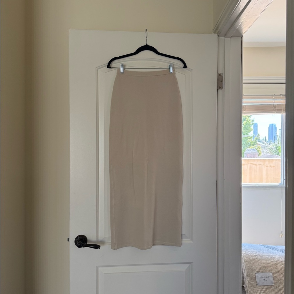 Beige Strapless Ruched Set - Picture 2 of 2
